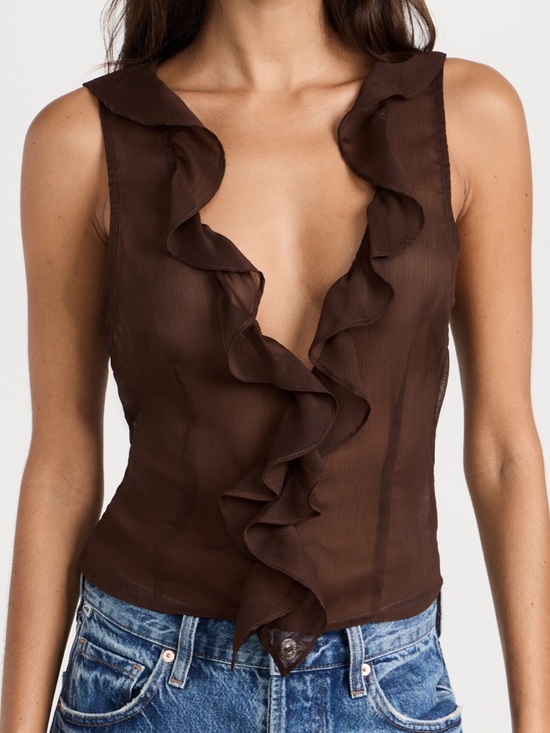 Lioness Tops - NWT Lioness Rose Ruffle Top